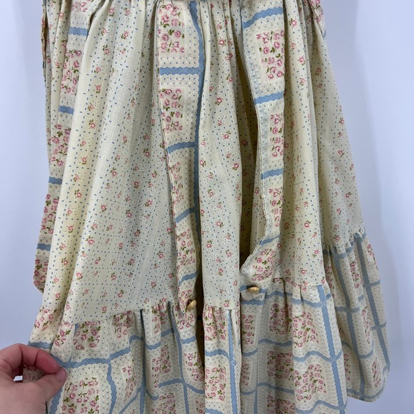 Vintage Western Fashions Prairie Calico Floral Square Dance Dress Layered 12 - Picture 8 of 13